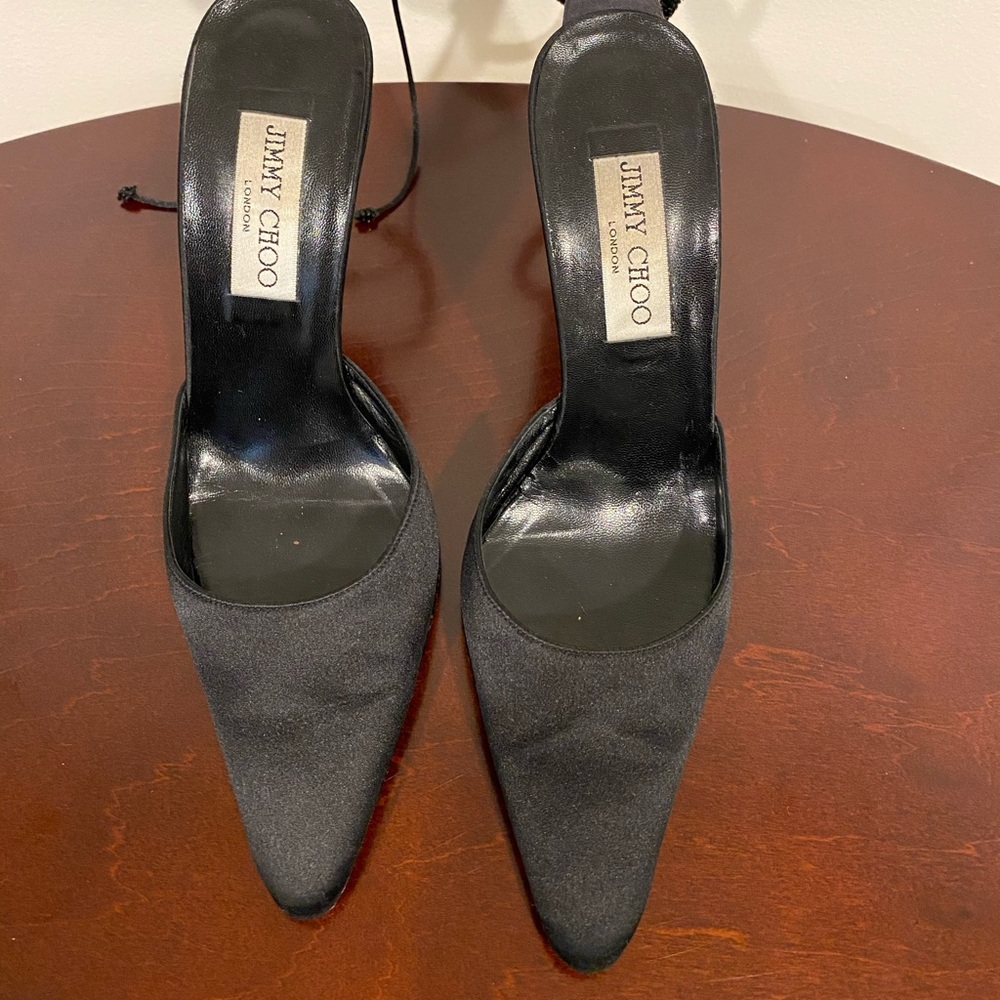 Jimmy Choo - Satin Black Heels